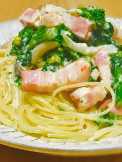 菜の花クリームパスタ-レシピのメイン写真