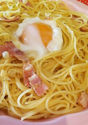 カルボナーラみたいなペペロンチーノ-レシピのメイン写真