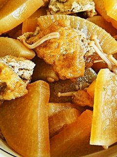 すき焼きの残り汁で大根と油揚げの煮物-レシピのメイン写真