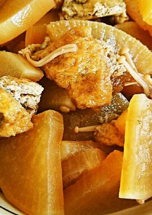 すき焼きの残り汁で大根と油揚げの煮物-レシピのメイン写真