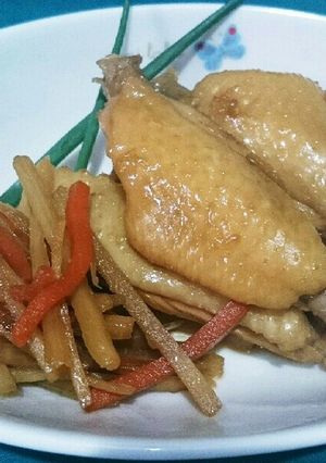 手羽中とキンピラMIXのさっぱり煮-レシピのメイン写真