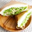 わさび菜と和風ツナマヨのサンドイッチ