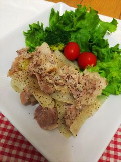 豚肉の塩バターしょうが焼き♬*゜-レシピのメイン写真