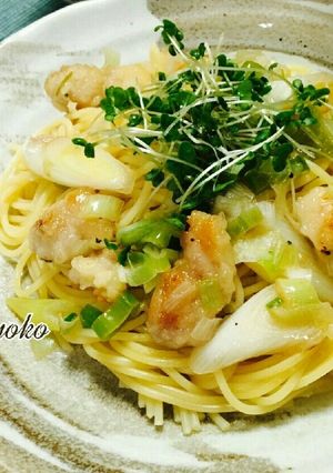 簡単♪ねぎ塩鶏の和風パスタ☆-レシピのメイン写真