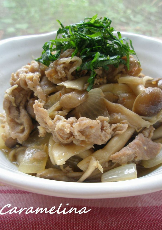 秋いっぱい♪豚肉ときのこの七味マヨ焼き-レシピのメイン写真