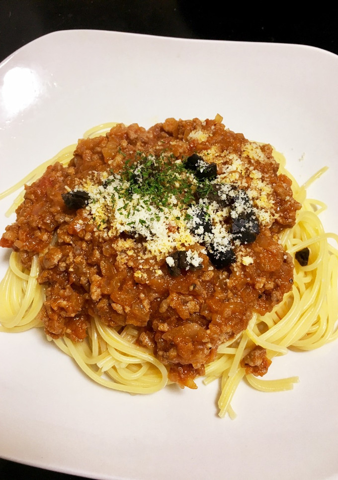 合挽き肉と玉ねぎのミートソース-レシピのメイン写真