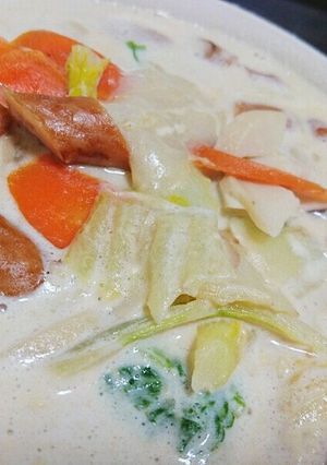 白菜と切り餅のミルクスープ-レシピのメイン写真
