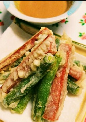 いんげんとスパムの天ぷら♥-レシピのメイン写真