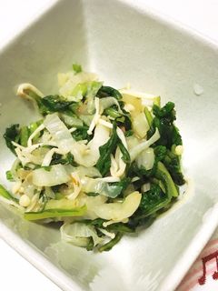 簡単★白菜と春菊のポン酢和え-レシピのメイン写真