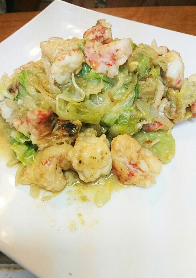 エビとレタスの塩炒め-レシピのメイン写真
