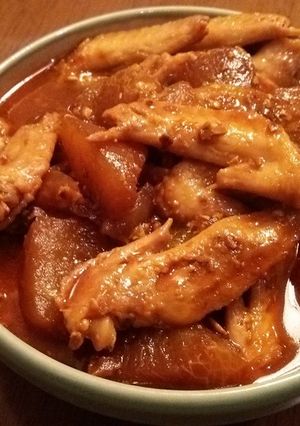大根と手羽先の韓国風味噌煮-レシピのメイン写真