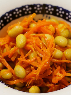にんじんと大豆のはちみつ味噌炒め-レシピのメイン写真