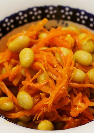 にんじんと大豆のはちみつ味噌炒め-レシピのメイン写真