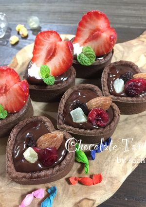 バレンタイン♡友チョコ♡ミニチョコタルト-レシピのメイン写真