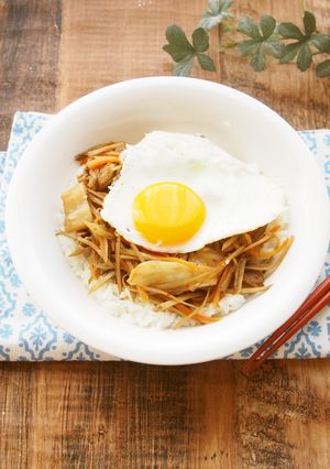 根菜たっぷり豚キムチ丼-レシピのメイン写真