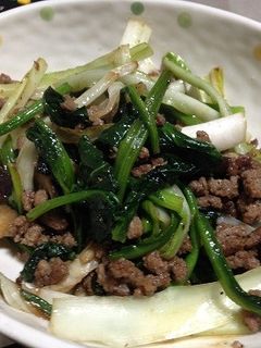 【減塩】うるいのひき肉炒め-レシピのメイン写真