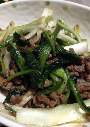 【減塩】うるいのひき肉炒め-レシピのメイン写真