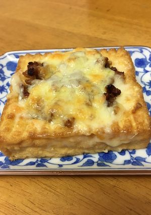 厚揚げの甘辛味噌ミンチーズ♡-レシピのメイン写真