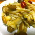 浅漬けの素できのこペペロンチーノ