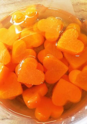 簡単！あま〜いハートのにんじんグラッセ-レシピのメイン写真