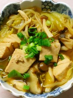 簡単!マグロとチンゲン葉ともやしの和風煮-レシピのメイン写真