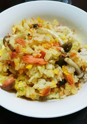 鮭チャーハン-レシピのメイン写真