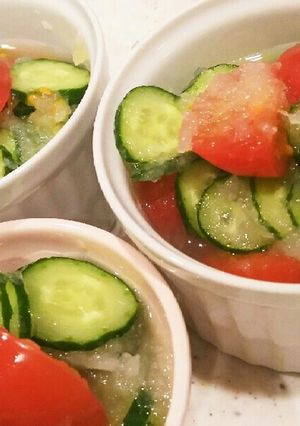 きゅうりとトマトのみぞれ甘酢和え-レシピのメイン写真
