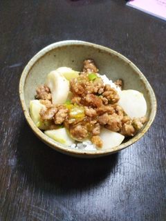 シリコンスチーマーでカブの挽き肉あんかけ-レシピのメイン写真