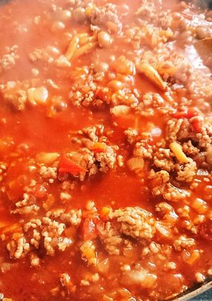 簡単❗肉・野菜たっぷりミートソース(^^-レシピのメイン写真