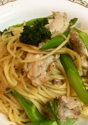 鶏肉とスティックブロッコリーのパスタ♪-レシピのメイン写真