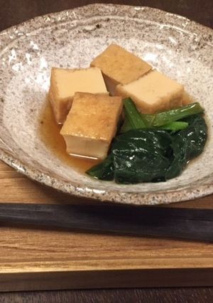 小松菜と厚揚げの煮びたし-レシピのメイン写真