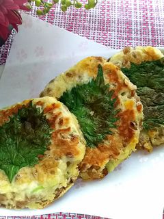 葱納豆のチーズお焼き(大葉)-レシピのメイン写真