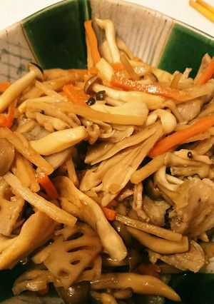 根菜ときのこのきんぴら-レシピのメイン写真