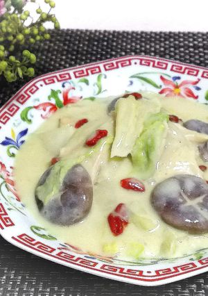 白菜と鶏肉の豆乳煮-レシピのメイン写真