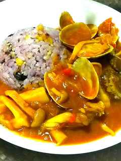 あさりとキノコのトマトカレー♪-レシピのメイン写真
