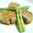 豚フィレ肉のヨーグルトソースアスパラ添え