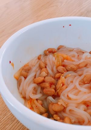 納豆とキムチのネバ辛糸こんにゃく！！-レシピのメイン写真