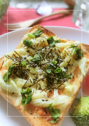 明太子×セロリの和トースト-レシピのメイン写真
