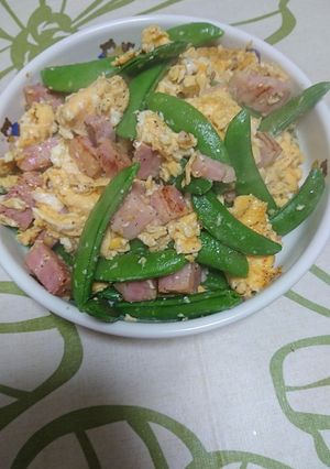 スナップえんどうと卵の炒め物-レシピのメイン写真
