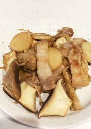 キノコと豚バラのだし醤油ソテー-レシピのメイン写真