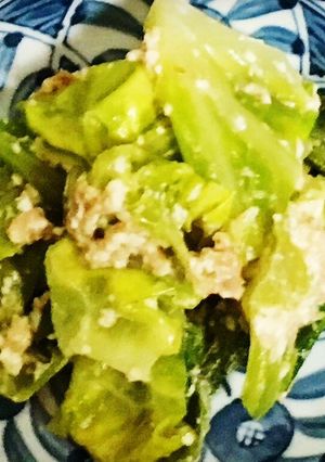 ツナとキャベツの麺つゆで白和え-レシピのメイン写真