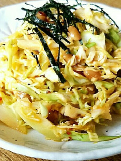 桃屋の食べるラー油で☆キャベツ 納豆♡-レシピのメイン写真