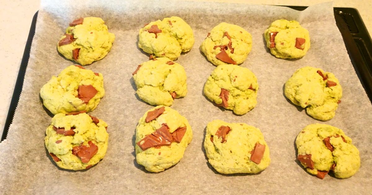 抹茶ミルク味のチョコチャンククッキー by さややちゃん