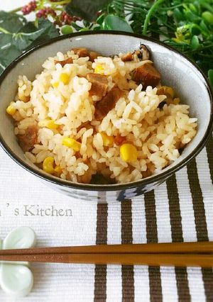 ♥焼き豚とコーンのあったか炊き込みご飯♥-レシピのメイン写真