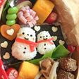 バレンタイン弁当♡スノーマン♡簡単キャラ