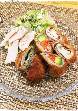 低糖質♡豚バラdeバラエティ肉巻きフライ-レシピのメイン写真