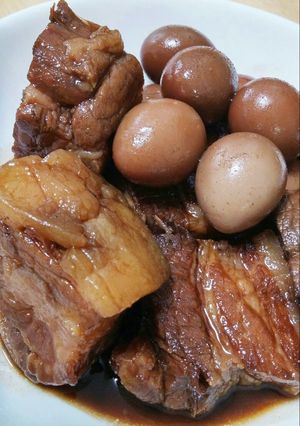 簡単！沖縄料理。豚肉とうずら卵の角煮-レシピのメイン写真