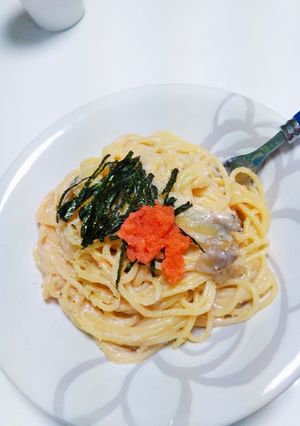 牛乳で作る♡濃厚～明太子クリームパスタ-レシピのメイン写真