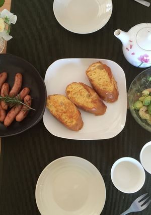 フレンチトーストの朝ごはん-レシピのメイン写真