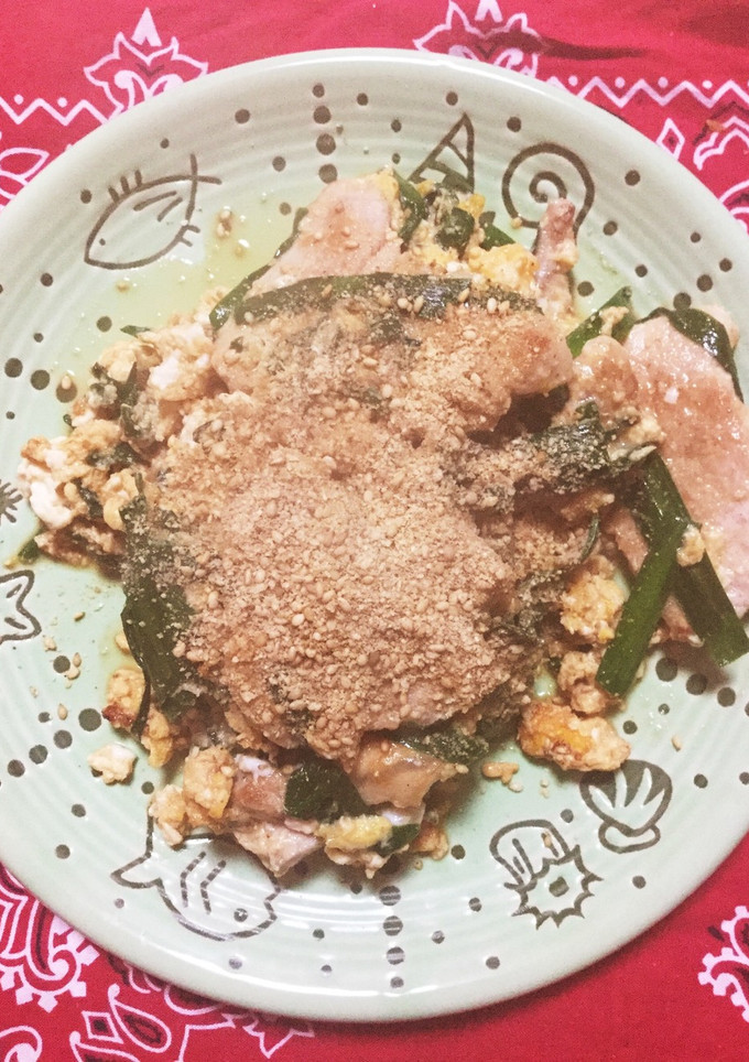 とっても簡単！豚肉とニラの卵とじ-レシピのメイン写真